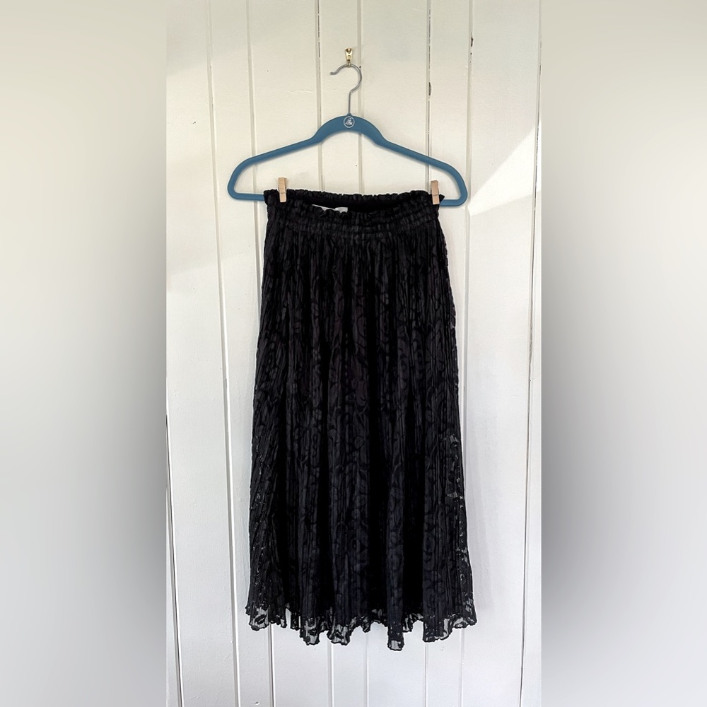 RACHEL by Rachel Roy black lace gathered waist skirt - size M